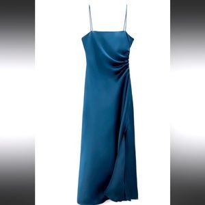 Teal Blue Zara Midi Dress, worn only once.